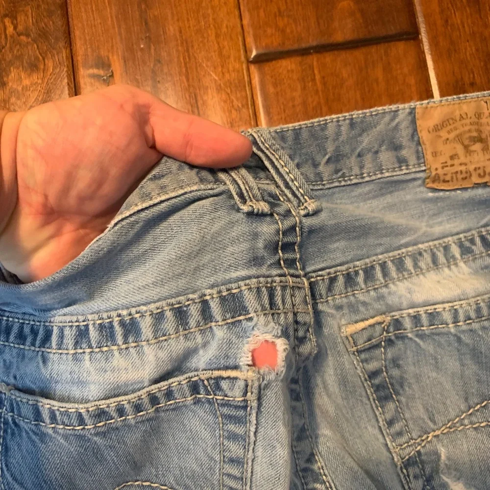 Y2K‎ Aeropostale Jeans Distressed Straight Leg Light Wash 28